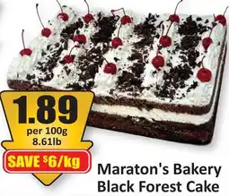Starsky Maraton's Bakery Black Forest Cake offer