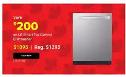 Visions Electronics LG Smart Top Control Dishwasher offer