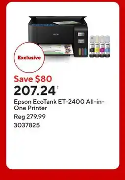 Staples Epson EcoTank ET-2400 All-in-One Printer offer
