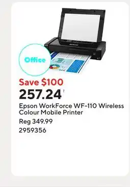 Staples Epson WorkForce WF-110 Wireless Colour Mobile Printer offer