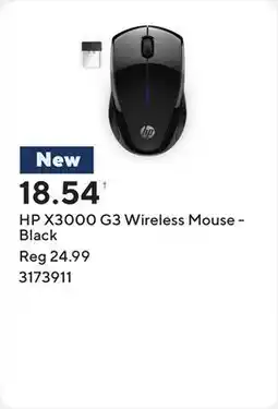 Staples HP X3000 G3 Wireless Mouse - Black offer