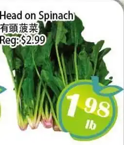 Food Depot Supermarket Head on Spinach offer