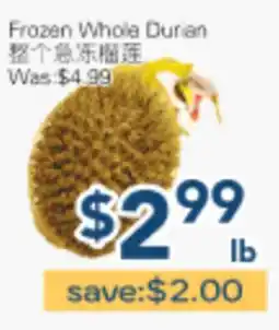Oceans Fresh Food Market Frozen Whole Durian offer