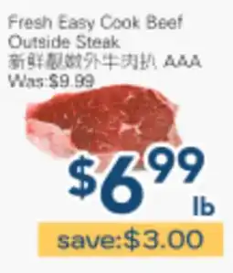 Oceans Fresh Food Market Fresh Easy Cook Beef Outside Steak offer