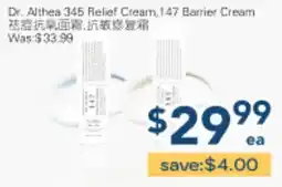 Oceans Fresh Food Market Dr. Althea 345 Relief Cream, 147 Barrier Cream offer