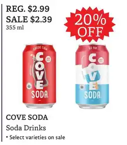 The Big Carrot COVE SODA Soda Drinks offer