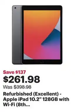 Best Buy Refurbished (Excellent) - Apple iPad 10.2 128GB with Wi-Fi (8th Generation) - Space Gray offer