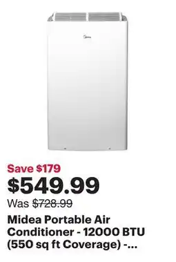 Best Buy Midea Portable Air Conditioner - 12000 BTU (550 sq ft Coverage) - 43dB, Remote, Wi-Fi - White offer
