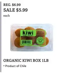 The Big Carrot ORGANIC KIWI BOX 1LB offer