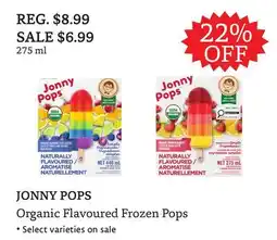 The Big Carrot JONNY POPS Organic Flavoured Frozen Pops offer