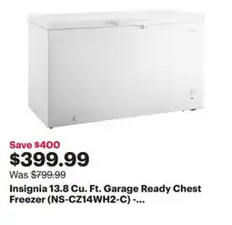 Best Buy Insignia 13.8 Cu. Ft. Garage Ready Chest Freezer (NS-CZ14WH2-C) - White - Only at Best Buy offer