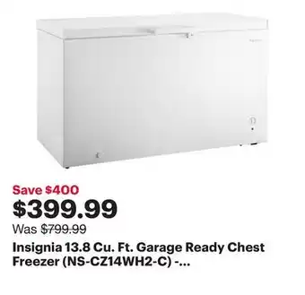 Best Buy Insignia 13.8 Cu. Ft. Garage Ready Chest Freezer (NS-CZ14WH2-C) - White - Only at Best Buy offer