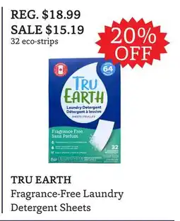 The Big Carrot TRU EARTH Fragrance-Free Laundry Detergent Sheets offer