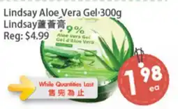Fresh Palace Supermarket Lindsay Aloe Vera Gel offer