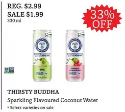 The Big Carrot THIRSTY BUDDHA Sparkling Flavoured Coconut Water offer