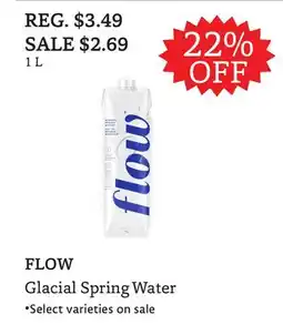 The Big Carrot FLOW Glacial Spring Water offer
