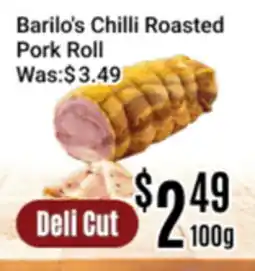 Nations Fresh Foods Barilo's Chilli Roasted Pork Roll offer