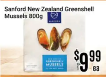 Nations Fresh Foods Sanford New Zealand Greenshell Mussels offer