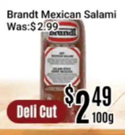 Nations Fresh Foods Brandt Mexican Salami offer