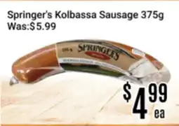 Nations Fresh Foods Springer's Kolbassa Sausage offer