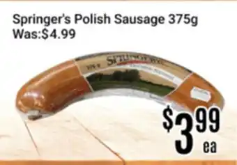 Nations Fresh Foods Springer's Polish Sausage offer