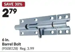 Princess Auto Barrel Bolt offer