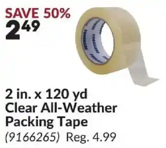 Princess Auto Clear All-Weather Packing Tape offer
