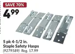 Princess Auto Staple Safety Hasps offer