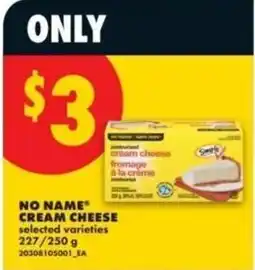 No Frills No name cream cheese offer