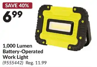 1,000 Lumen Battery-Operated Work Light