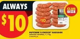 No Frills Butcher's choice sausage offer
