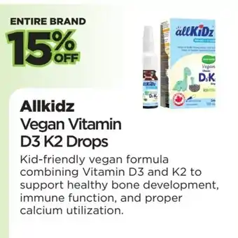 Allkidz Vegan Vitamin D3 K2 Drops
