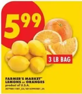 No Frills Farmer's market lemons or oranges offer