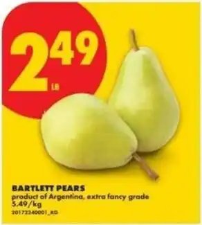 No Frills Bartlett pears offer
