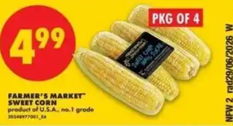 No Frills Farmer's market sweet corn offer