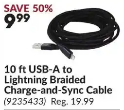 Princess Auto USB-A to Lightning Braided Charge-and-Sync Cable offer