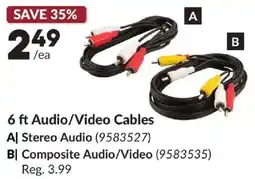 Princess Auto Audio/ Video Cables offer