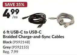 Princess Auto USB-C to USB-C Braided Charge-and-Sync Cables offer