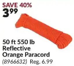 Princess Auto Reflective Orange Paracord offer
