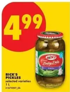No Frills Bick's pickles offer