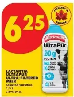 No Frills Lactantia ultrapur ultra-filtered milk offer