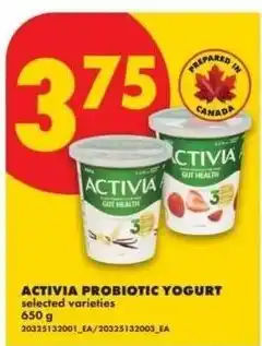 No Frills Activia probiotic yogurt offer