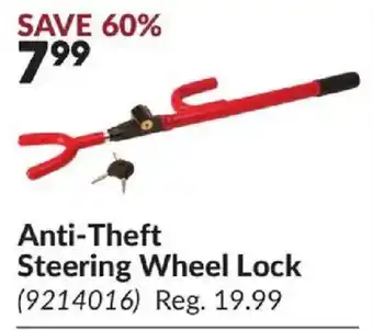 Princess Auto Anti-Theft Steering Wheel Lock offer