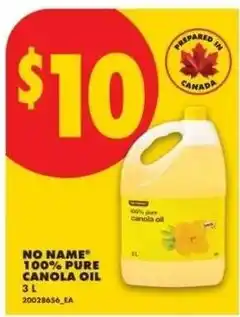 No Frills No name 100% pure canola oil offer