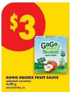 No Frills Gogo squeez fruit sauce offer