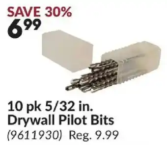 Princess Auto Drywall Pilot Bits offer