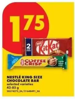 No Frills Nestlé king size chocolate bar offer