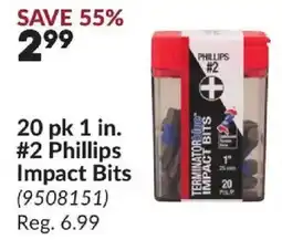 Princess Auto #2 Phillips Impact Bits offer