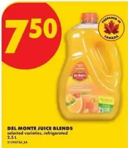 No Frills Del monte juice blends offer