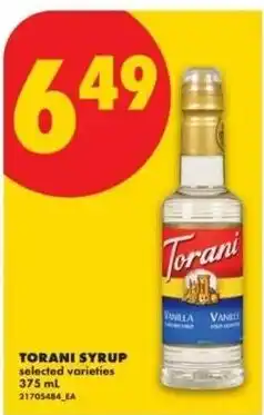 No Frills Torani syrup offer